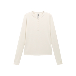 蕉内热皮301+女士肌底衣连领亨利领打底衫冬保暖内衣内搭秋衣