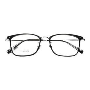 渐变x 超轻纯钛近视眼镜框架β钛透明方框男女清冷烟灰网红foster