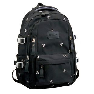 茶话会ins学院风双肩包 多隔层大容量初中高中学生书包女上课背包