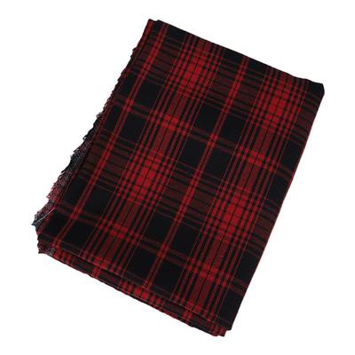 涤棉服装田园风diy格子布料