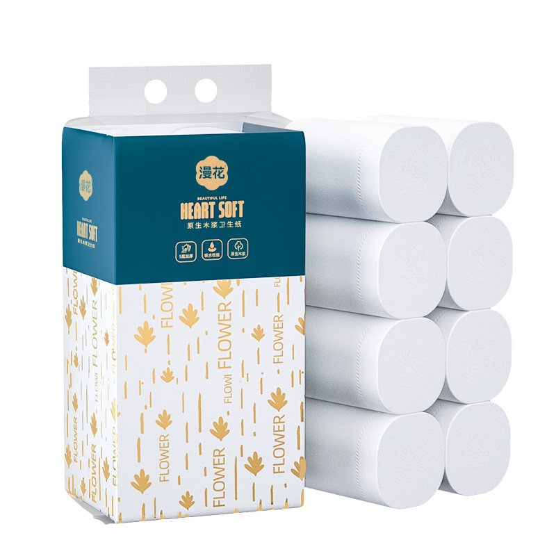 漫花100g/卷纸原木五层卫生纸
