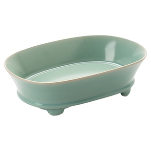 汝窑青瓷水仙盆花盆剑山禅意插花器水培陶瓷中式日式器皿花道花器