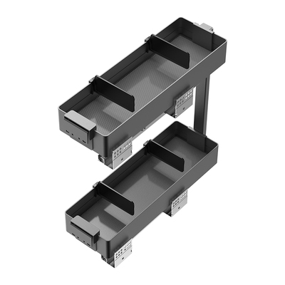 HIGOLD/悍高厨房拉篮橱柜拉篮抽屉式窄柜拉篮铝合金调味拉篮