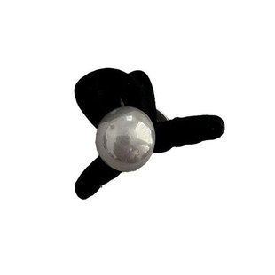 珍珠发夹女小号公主丝绒抓夹百搭气质高级感边夹鲨鱼夹子头饰