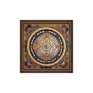 唐卡美式玄关装饰画中式客厅沙发背景墙画欧式卧室书房办公室挂画