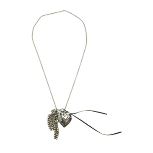 韩系高级感长款项链女爱心开合吊坠卫衣配饰小众设计感百搭毛衣链