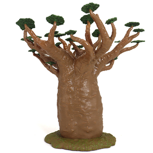 仿真场景大树植物石头模型地台恐龙玩具尸体配件手办周边塑胶摆件