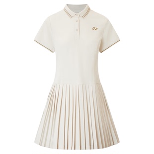 YONEX尤尼克斯羽毛球服女25新款连衣裙yy防走光网羽运动裙子套装