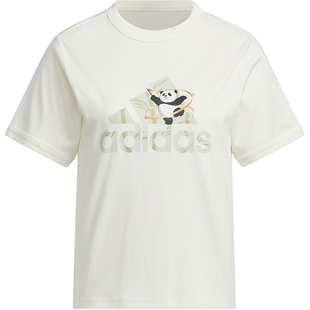 Adidas/阿迪达斯正品W TEE2女士印花圆领透气短袖上衣JI6868