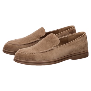 【头层羊皮】星期六乐福鞋女老钱风summer walk情侣男士休闲皮鞋