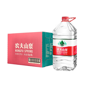 农夫山泉饮用天然水 4L*6桶 桶装水 整箱 北京四箱包邮