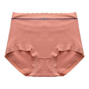大码内裤纯棉女士新款胖mm200斤无痕高腰透气抗菌三角裤裤头加大