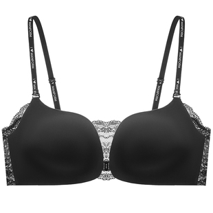 【75/80A断码特惠】曼妮芬无钢圈文胸女前扣美背蕾丝内衣