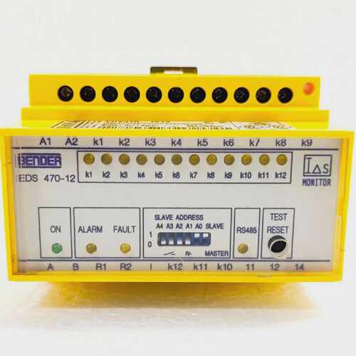 BENDER EDS 470-12 INSULATION FAULT EVALUATOR EDS470-1213