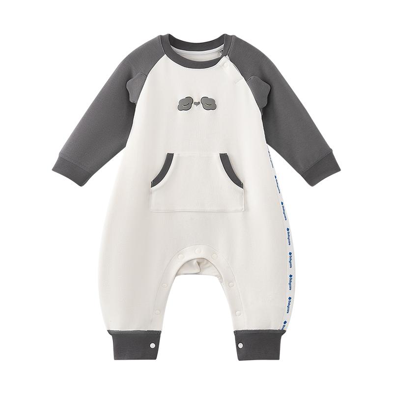 babycare棉质山茶花爬服下蹲不扯