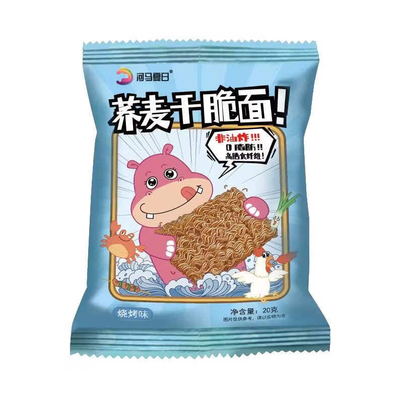 荞麦干脆面0脂肪非油炸轻食干吃面解馋零食全麦粗粮魔芋