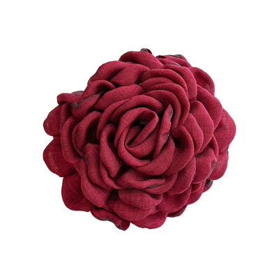 海蓝蓝caro同款红色玫瑰花朵抓夹