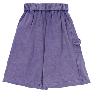 memoryin童装短裤两个小朋友休闲百搭松紧腰宽松直筒工装短裤