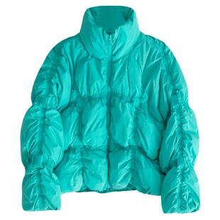 稀有概率设计感小众泡芙羽绒服女小个子冬季加厚白鸭绒短款外套