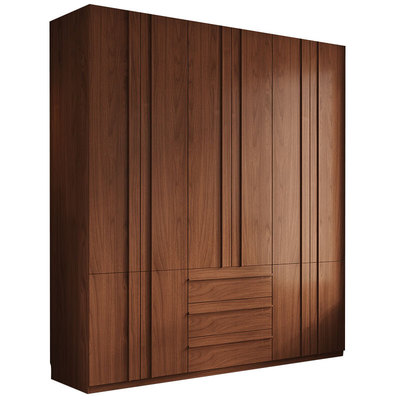 广东佛山工厂定制2025新款中式全实木衣柜原木橡木四五门家用卧室