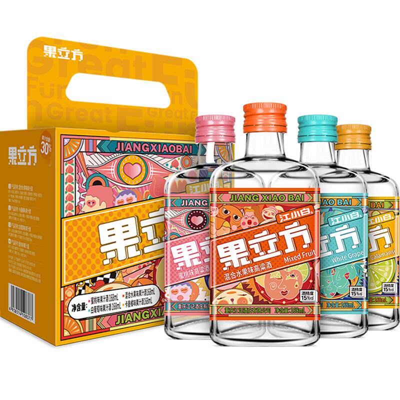 江小白果立方三重锁鲜168ml*4瓶