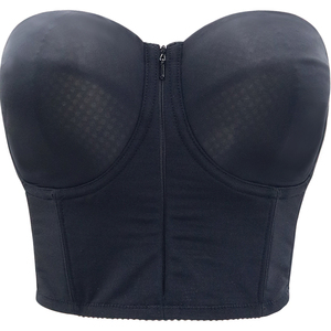 宝意琳防滑防下垂无肩带内衣大胸显小文胸婚纱礼服抹胸式收胃胸罩