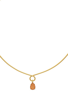 LAMUANA圆环水滴项链小众设计复古颈链短款choker简约锁骨链