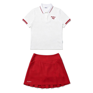 【新品】Malbon高尔夫女士套装运动POLO短袖上衣轻薄透气短裙
