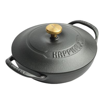 小幸福黑珐琅无涂层煲汤炖锅