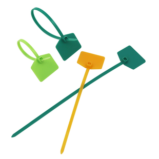 彩色标签尼龙扎带网线记号标识牌电线理线带一次性溯源码塑料封条