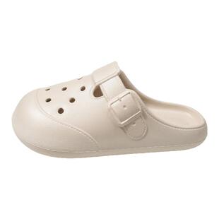 利达妮穆勒鞋女款夏季外穿沙滩网红2026新款时尚洞洞鞋女包头半拖