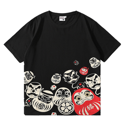 潮牌达摩蛋印花卡通短袖男T恤