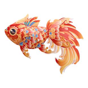 玲珑鱼灯2026新款非遗灯笼手工diy制作材料包儿童元宵古风花灯