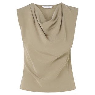 朗姿法式荡领打褶衬衫莫代尔优雅休闲度假风衬衫2026年春季新款