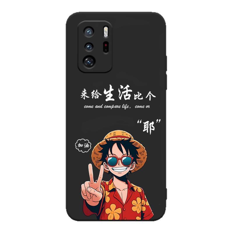 luckrider适用于红米note10pro 5g手机壳hmnote10por动漫保护套nato10pro防摔卡通男女外壳m2104k10ac贴膜red