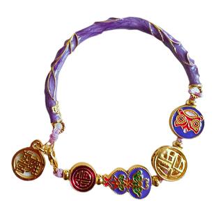 香灰古法烧蓝镯子手串法物流通处官方正品代请粉色爱情紫色福气满