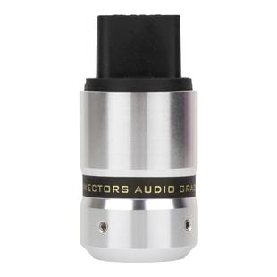 铝壳纯紫铜镀铑电源线尾插20A大电流品字型DIY发烧音响电源线插头