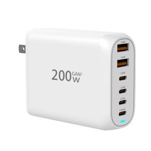 AU澳洲PD快充QC30桌面多四C口usb大功率Type-c氮化镓充电器200W闪充手机澳规充电头澳大利亚新西兰typec插头
