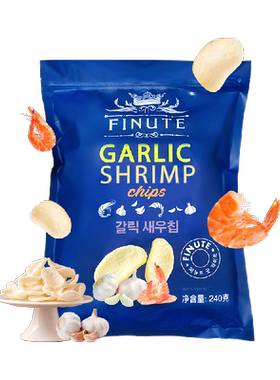 Finute趣莱福蒜味虾片240g×1包
