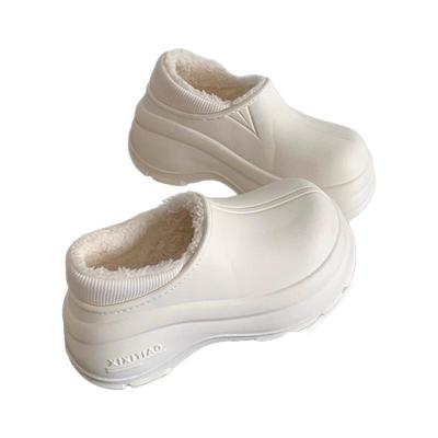 细细条女生EVA软底纯色雪地靴ins