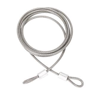 钢丝绳锁 电瓶车锁行李箱头盔锁304不锈钢钢丝绳防盗包胶压制铝套