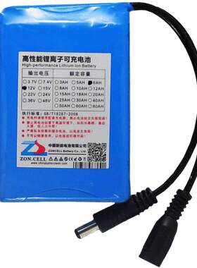 中顺芯大容量聚合物锂电池组12V