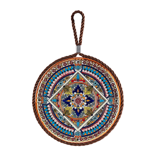 隔热垫陶瓷耐高温复古珐琅中式高级感餐桌防烫锅垫砂锅专用碗杯垫