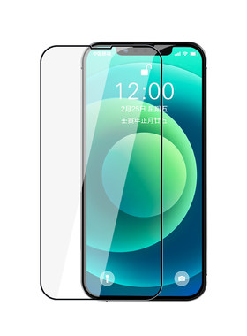 适用iphone13丝印钢化膜苹果