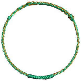 普陀山马年本命年红绳手链女2026年太岁化护身符属马绿色编织手绳