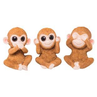 可爱三不猴子小摆件创意桌面书桌装饰品卧室房间布置摆设乔迁送礼