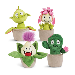 德国NICI小怪盆栽食虫草毛绒公仔儿童玩偶仙人掌卡通公仔陪伴玩具