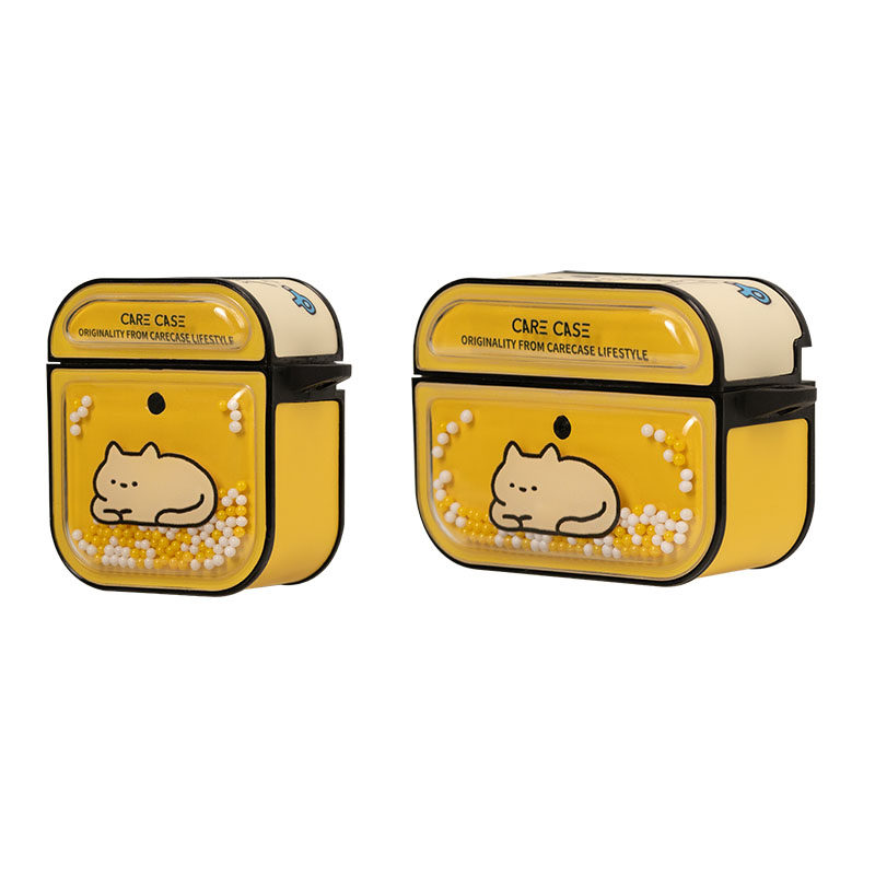 CARECASE 烘干猫咪AirPods Pro耳机壳保护套 可摇晃泡泡珠ins可爱 原创设计 适用于苹果无线一二三四代