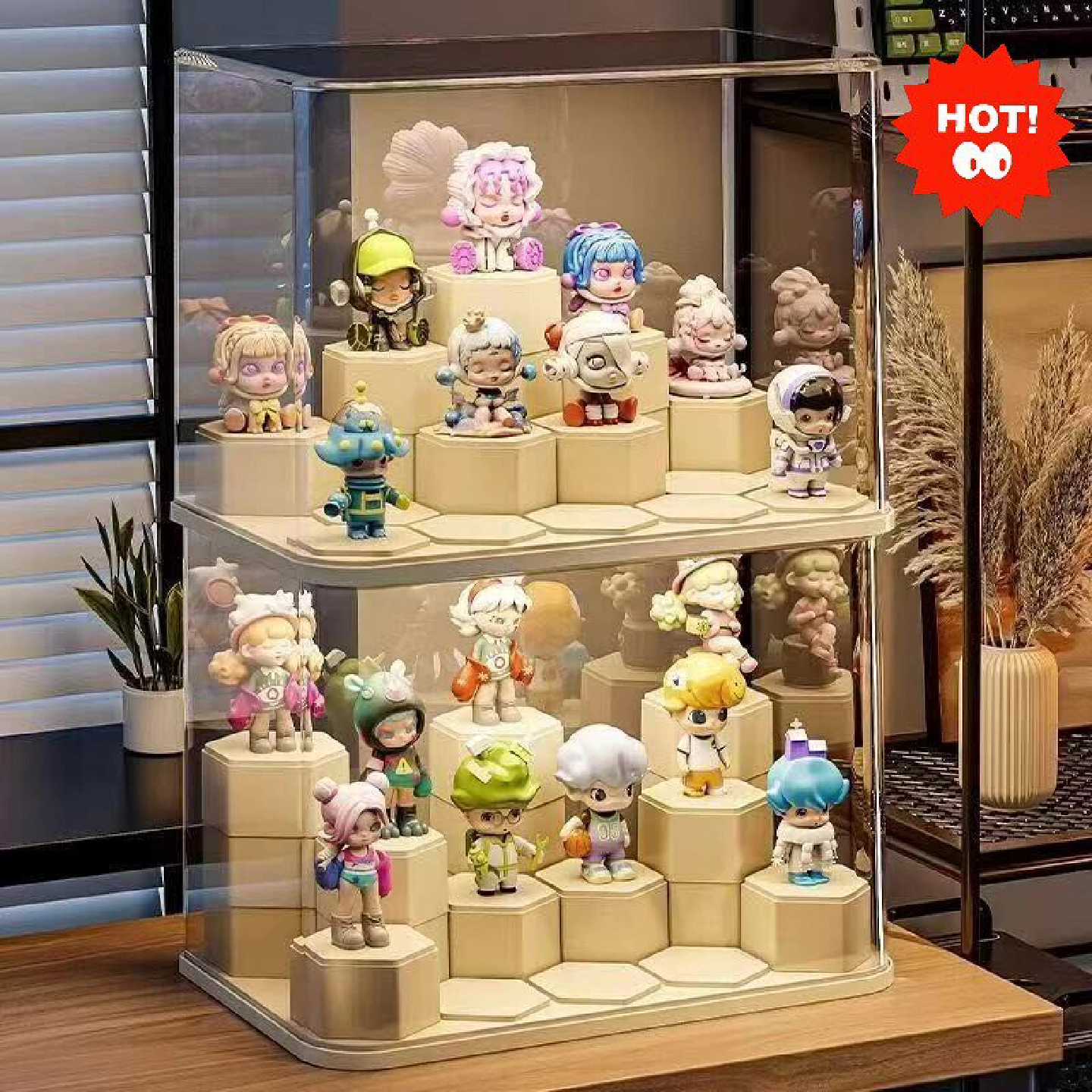 【议价-可维修】盲盒收纳展示架透明Dora 泡泡玛特展示盒手办raya图片