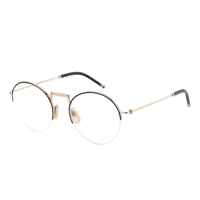 THOM复古圆形半框纯钛近视镜架